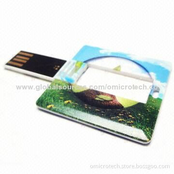 Promotional card-shaped USB flash drives